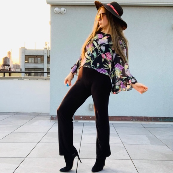 H&M Seethrough Floral BatWing Bell Flare Sleeve - Picture 16 of 16